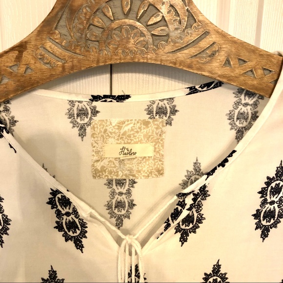 NWOT Harlow White/black Boho tunic XS - Picture 2 of 6